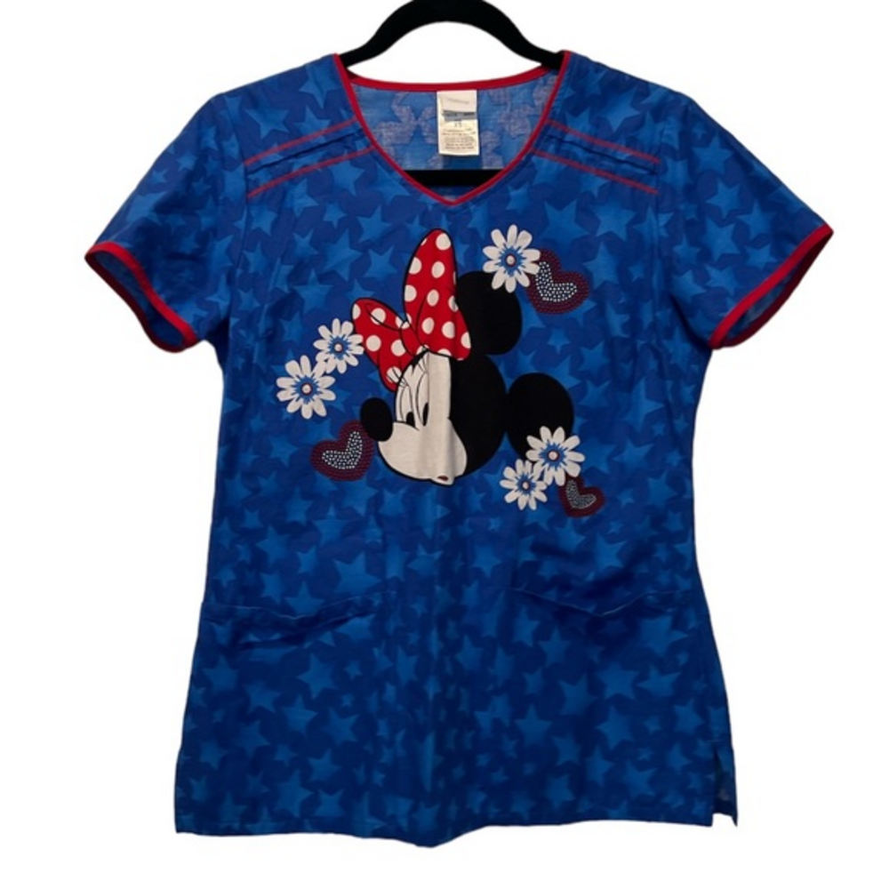 Disney Great Condition Nurse CNA RN‎ LPN Scrub Top XS Adorable Children Elderly